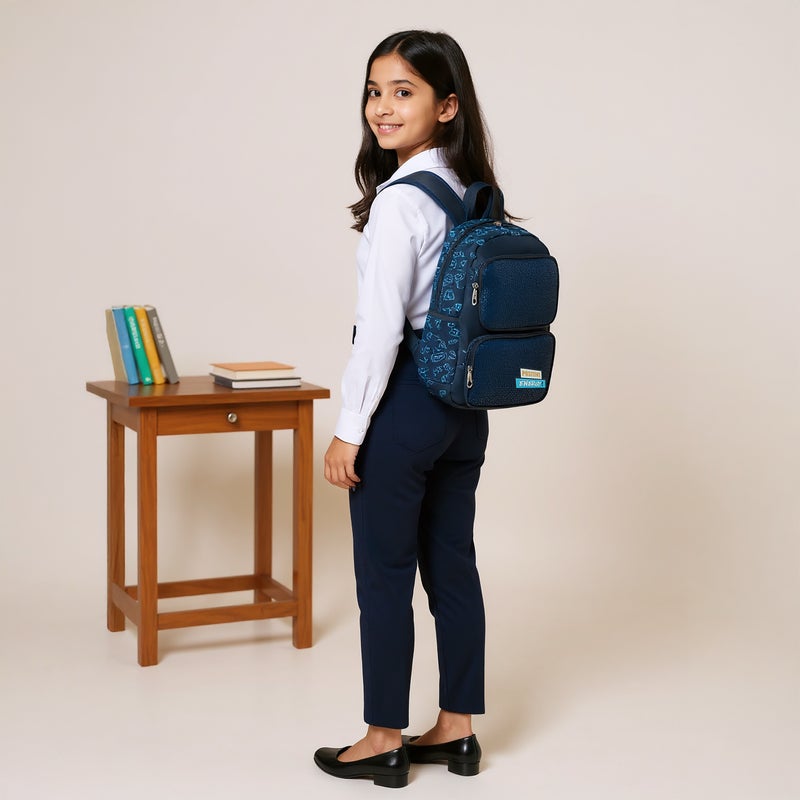 light_and_nine Backpack-With Jibbitz-3 Cmprt With Zipper Closure- (Eva) Blue \ 44X31X14 - Image 2